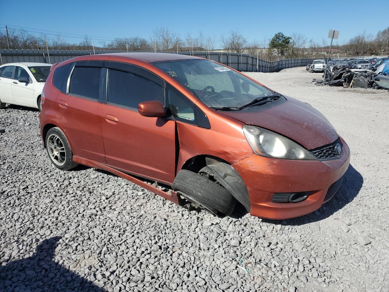 2012 Honda Fit VIN JHMGE8H57CC024375 Copart auction photo, front end damage thumbnail 4