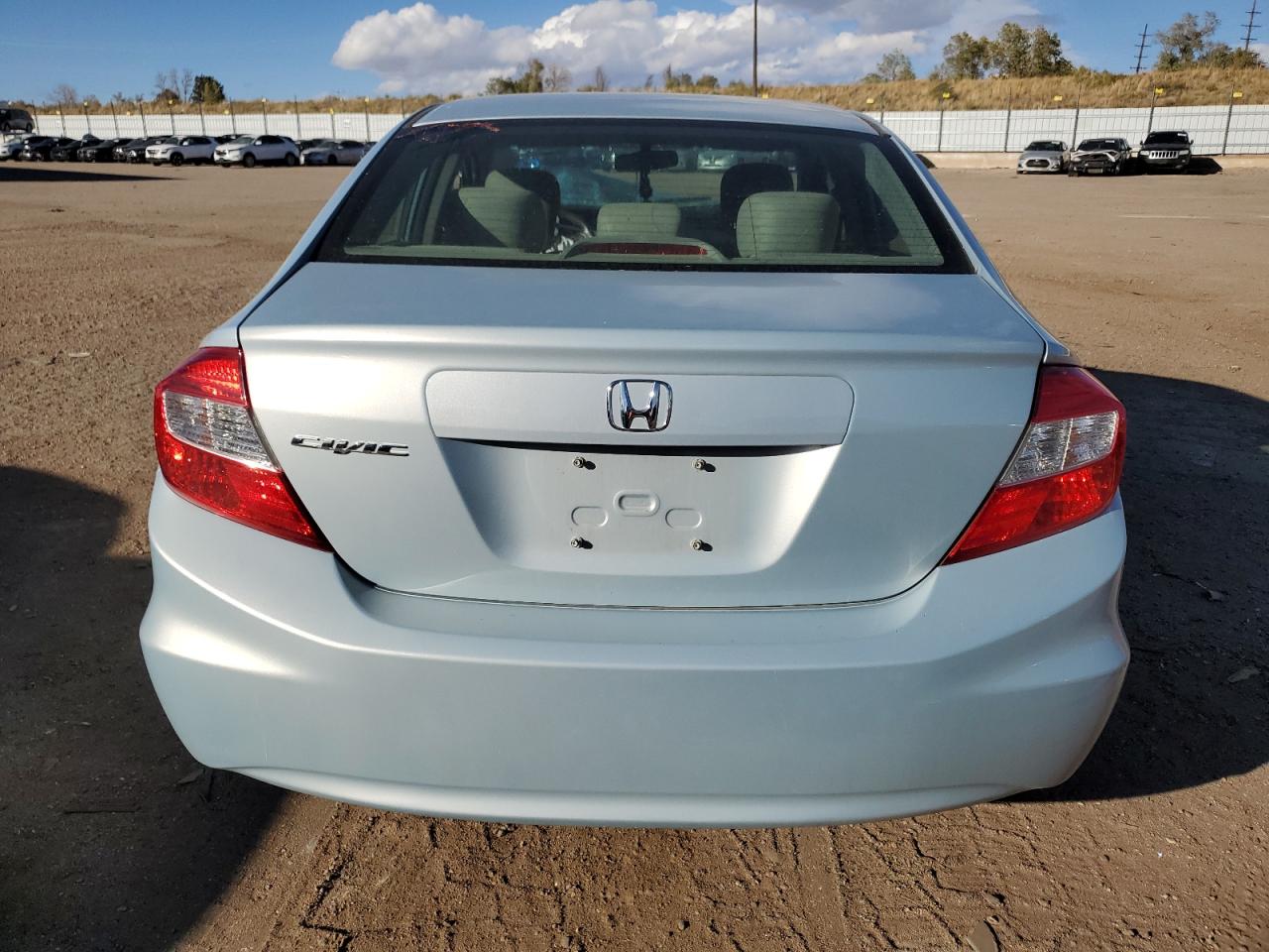 2012 Honda Civic VIN 2HGFB2F53CH509651 Copart auction photo, front end / side damage thumbnail 6