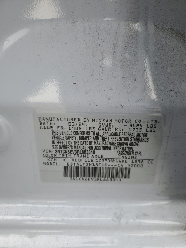 2024 Nissan Versa VIN 3N1CN8EV3RL883340 Copart auction photo, front end damage thumbnail 12