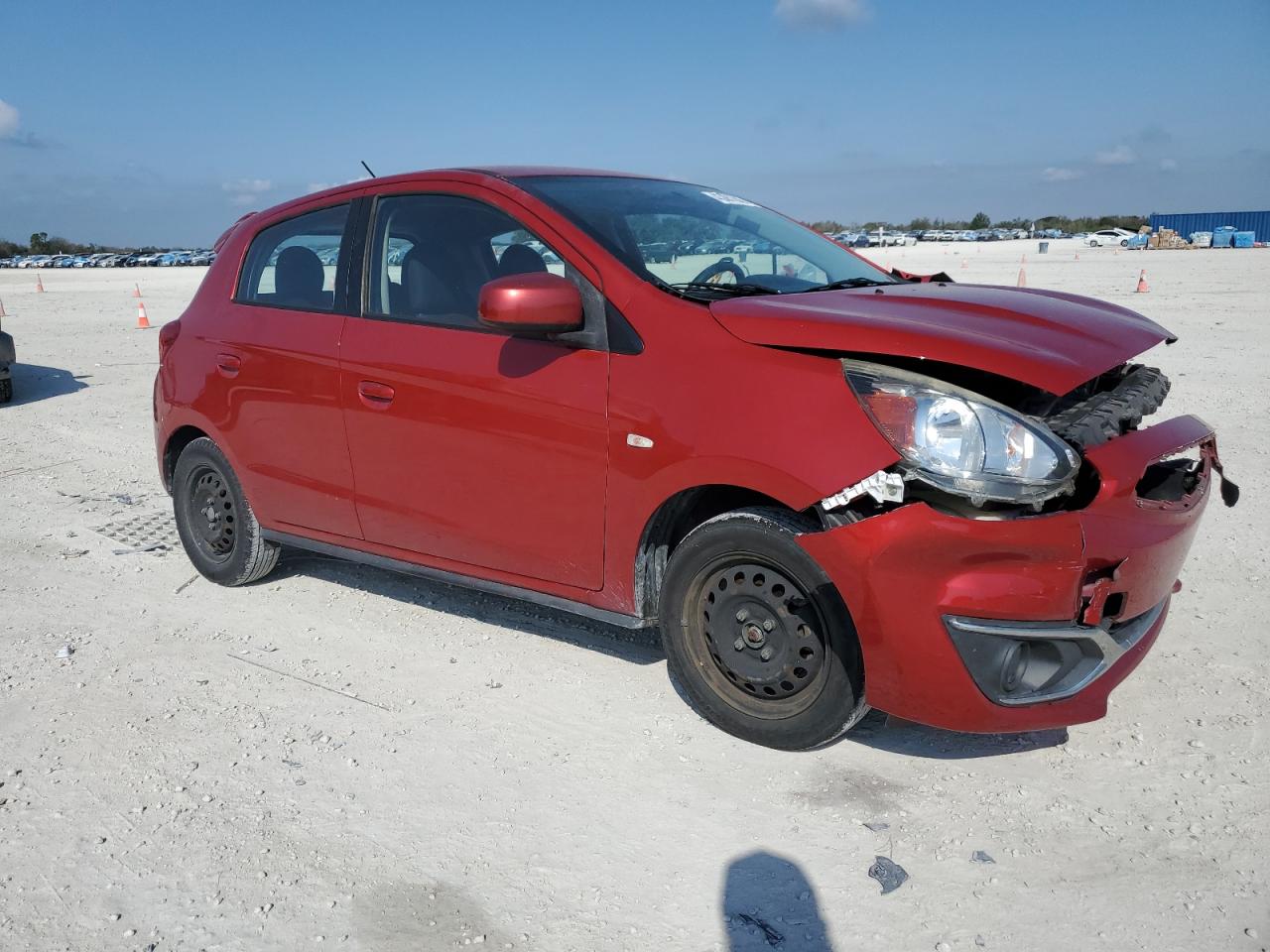 2019 Mitsubishi Mirage VIN ML32A3HJ6KH003142 Copart auction photo, front end / side damage thumbnail 4