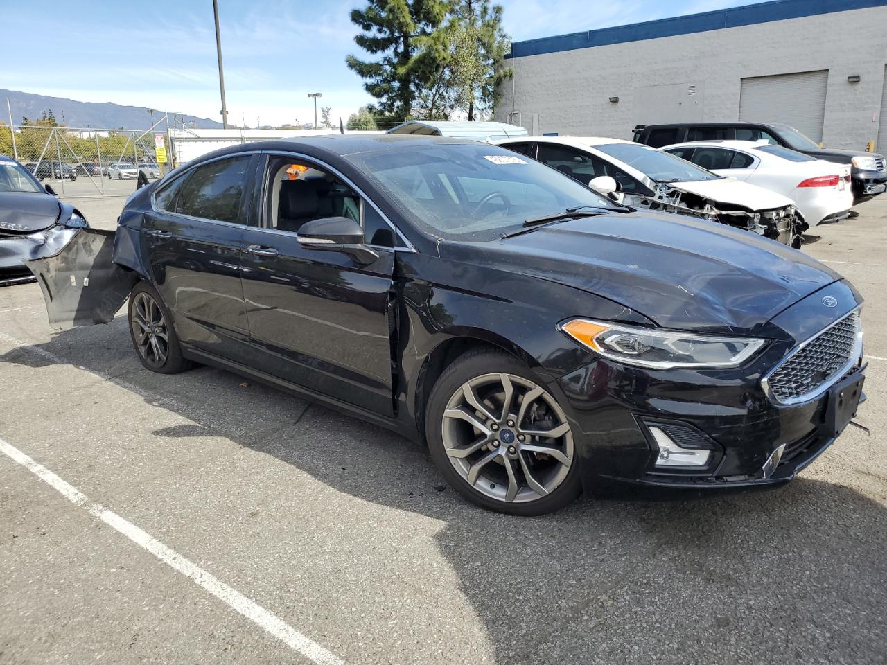 2020 Ford Fusion VIN 3FA6P0RU9LR129778 Copart auction photo, rear end / front end damage thumbnail 4