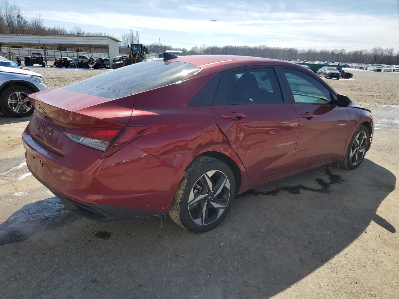 2023 Hyundai Elantra VIN KMHLS4AG8PU613153 Copart auction photo, side / rear end damage thumbnail 3