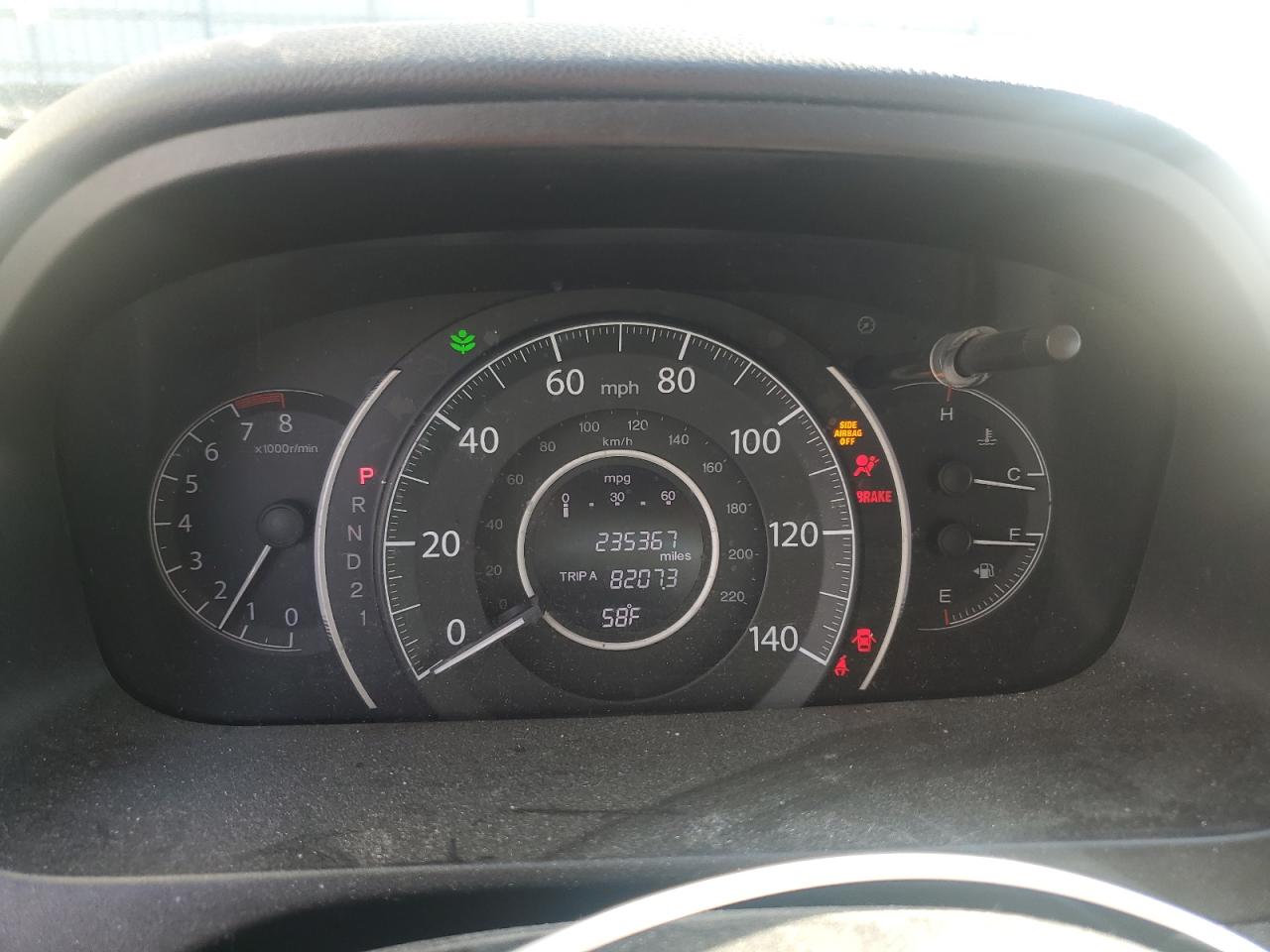 2013 Honda CR-V VIN 5J6RM3H36DL030551 Copart auction photo, front end damage thumbnail 9