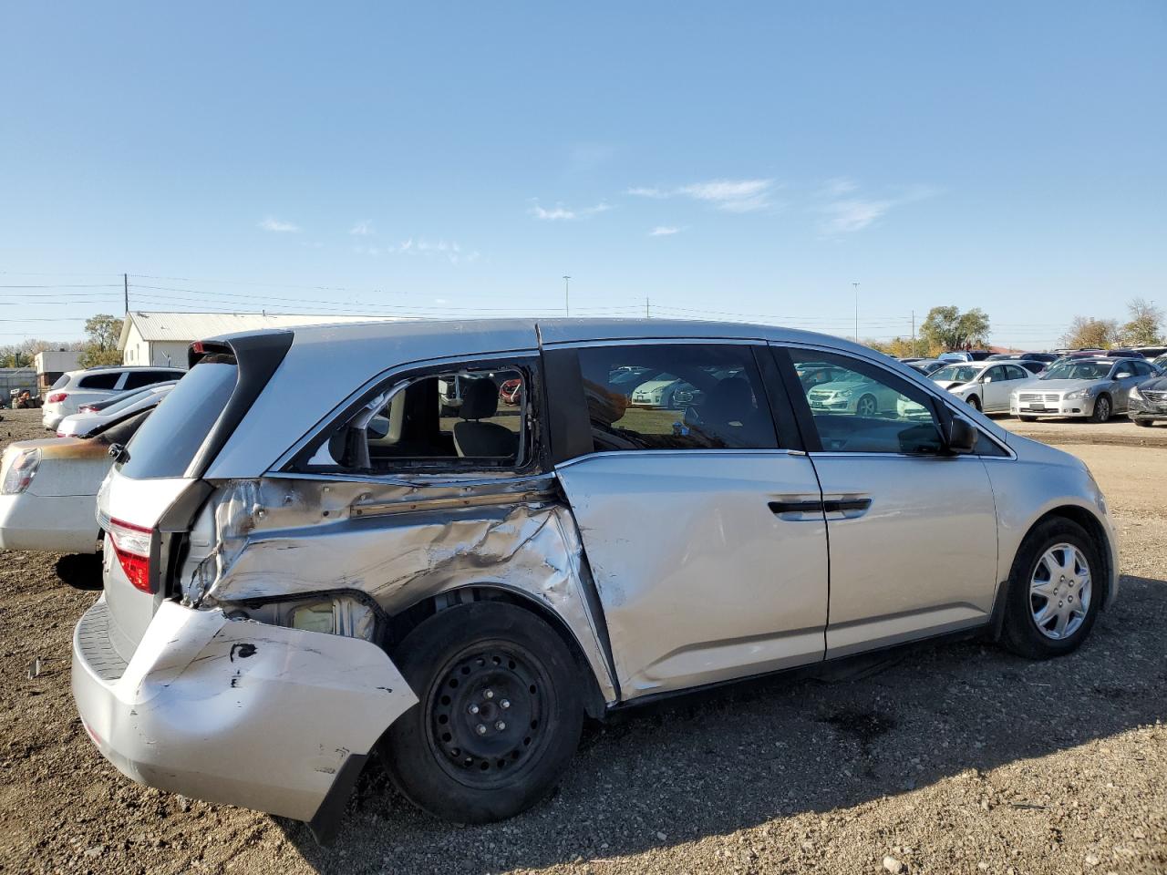2012 Honda Odyssey VIN 5FNRL5H22CB049255 Copart auction photo, rear end / side damage thumbnail 3