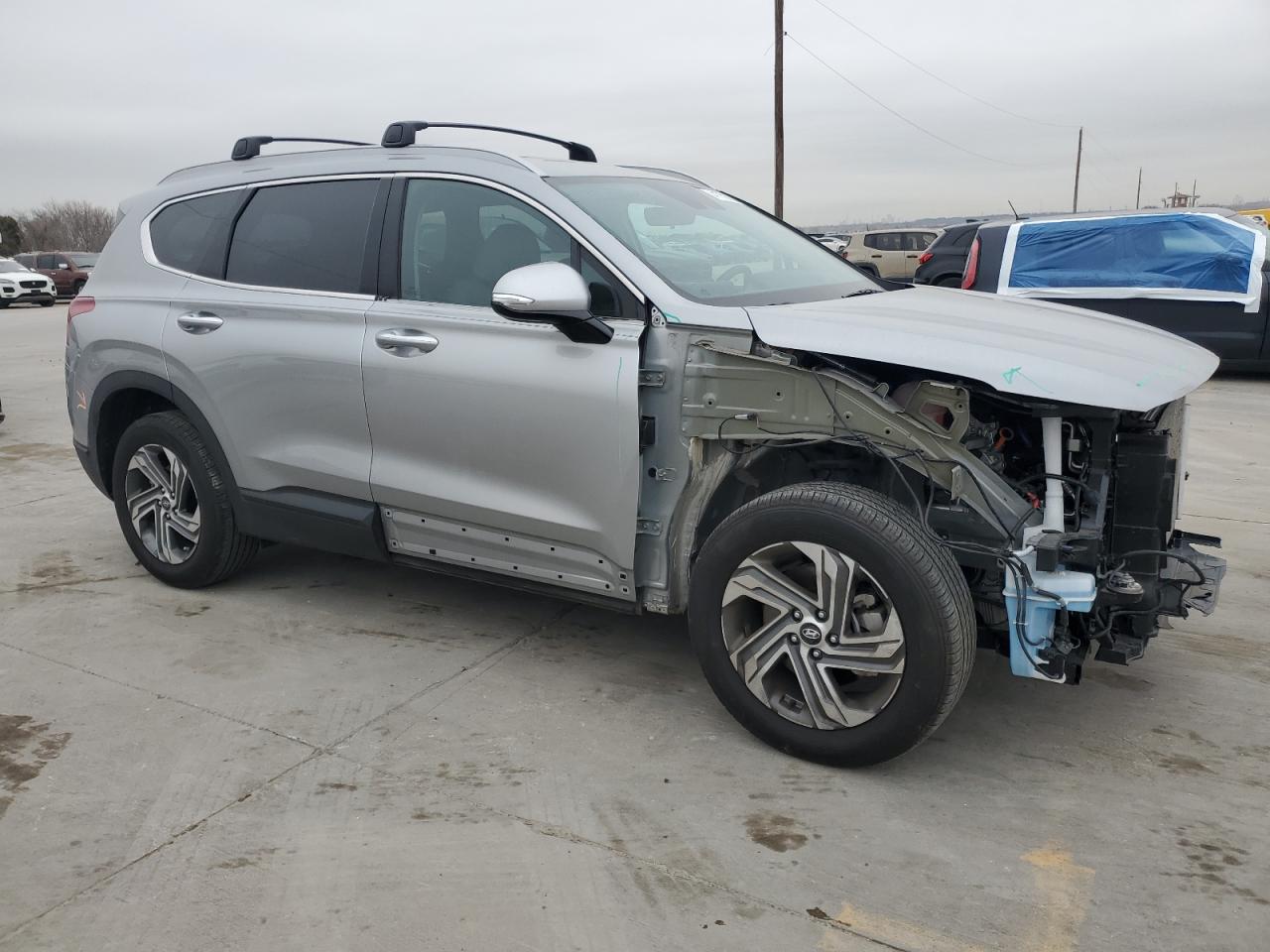 2023 Hyundai Santa Fe VIN 5NMS24AJXPH619278 Copart auction photo, front end / side damage thumbnail 4