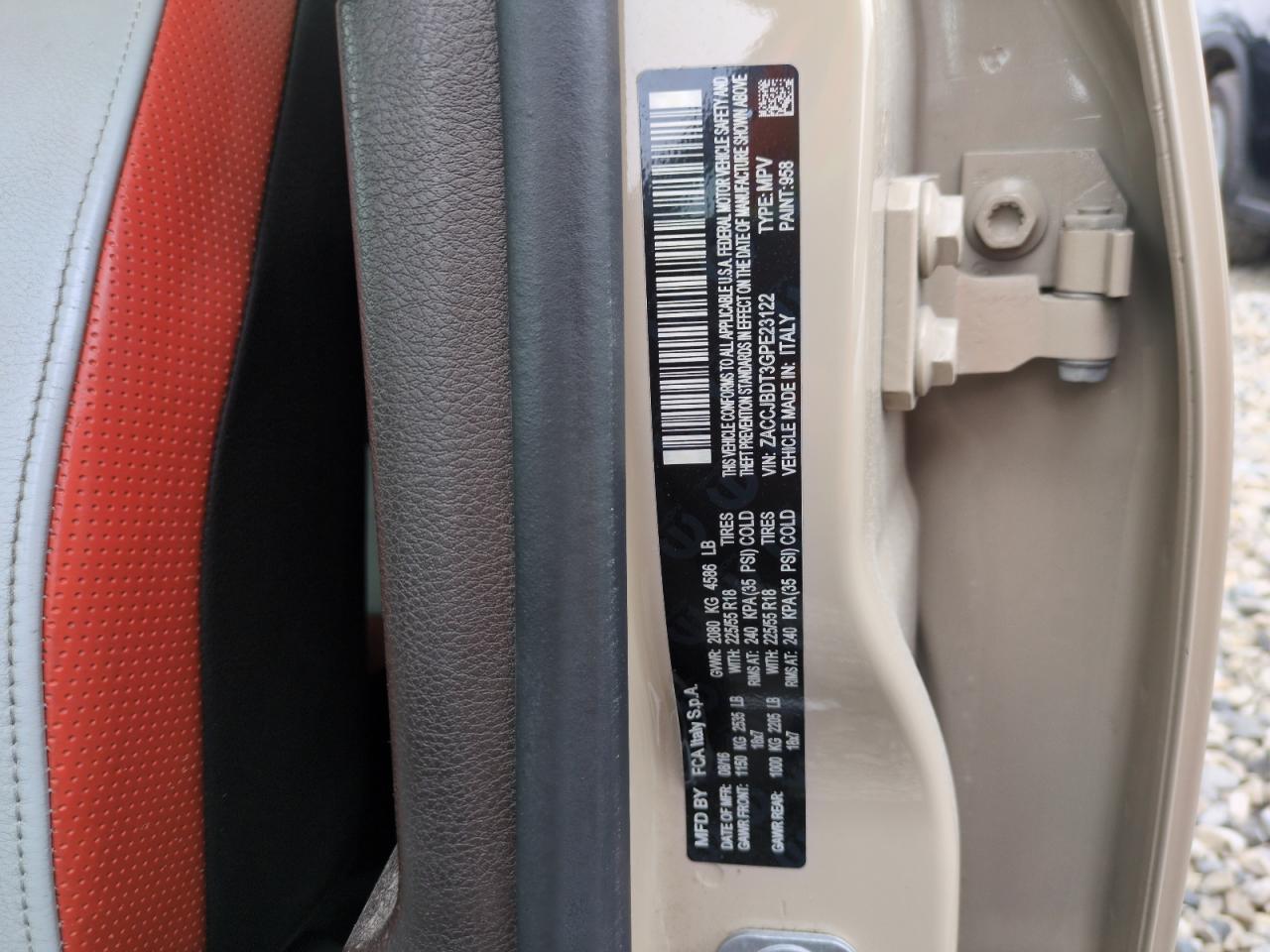 2016 Jeep Renegade VIN ZACCJBDT3GPE23122 Copart auction photo, front end damage thumbnail 12