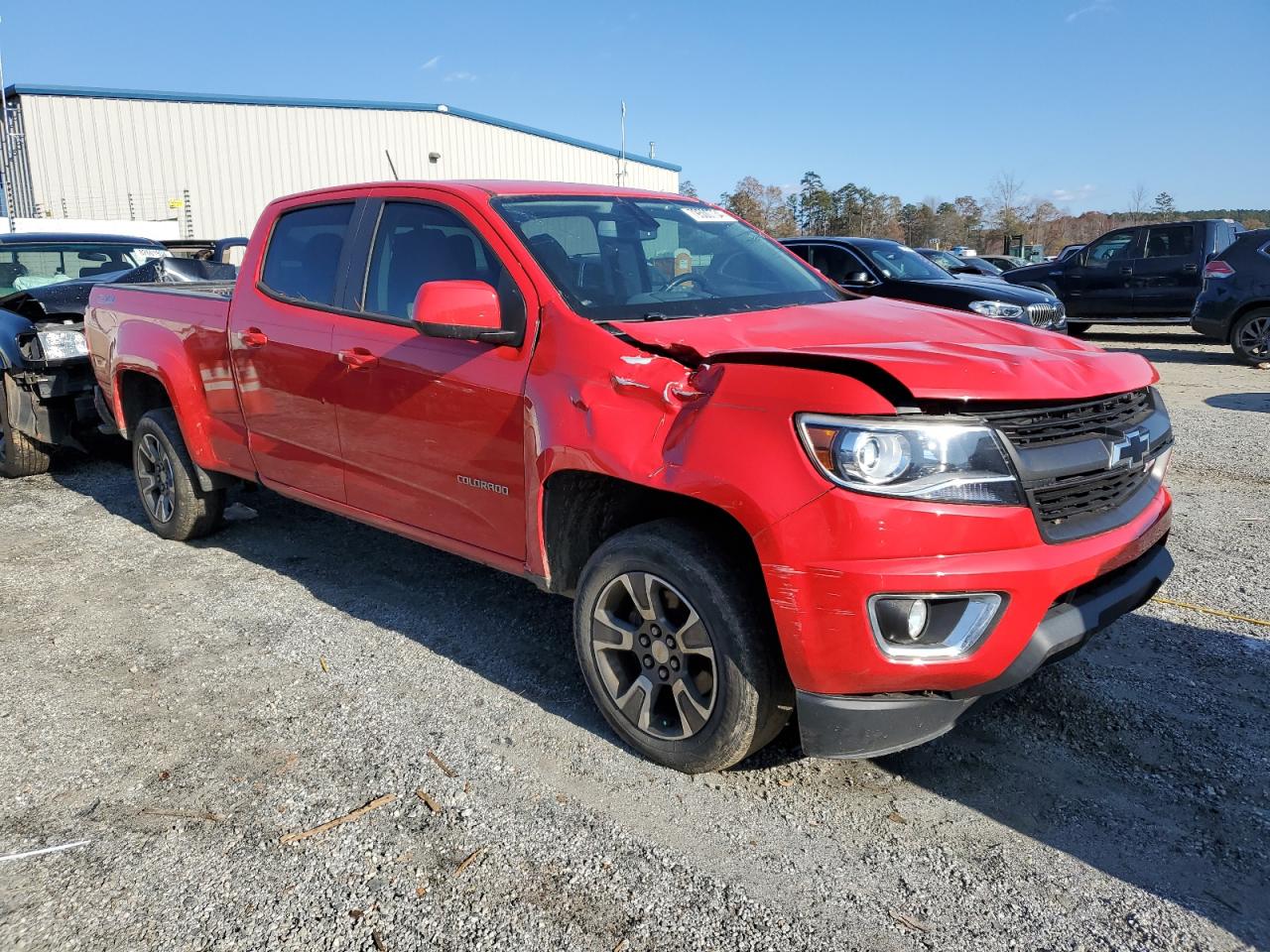 2017 Chevrolet Colorado VIN 1GCGTDEN3H1237749 Copart auction photo, top/roof / front end damage thumbnail 4