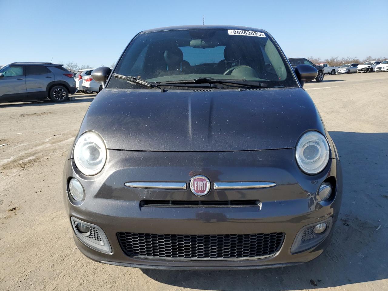 2015 Fiat 500 VIN 3C3CFFBR7FT550502 Copart auction photo, undercarriage damage thumbnail 5