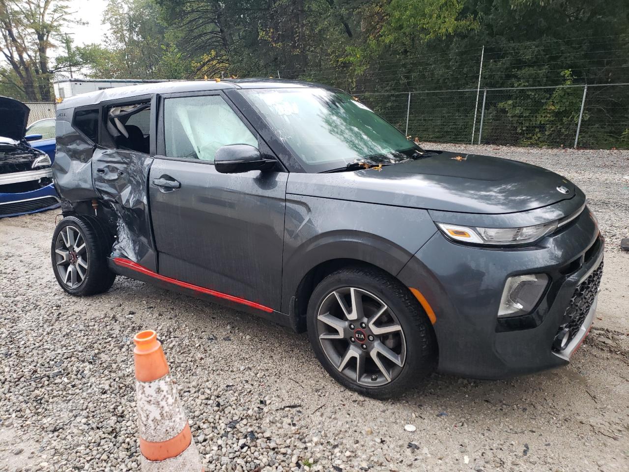 2021 KIA Soul VIN KNDJ63AU3M7756053 Copart auction photo, rear end / side damage thumbnail 4