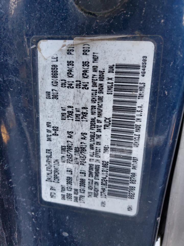 2004 Dodge RAM VIN 1D7HA18D24J131062 Copart auction photo, burn - engine damage thumbnail 12