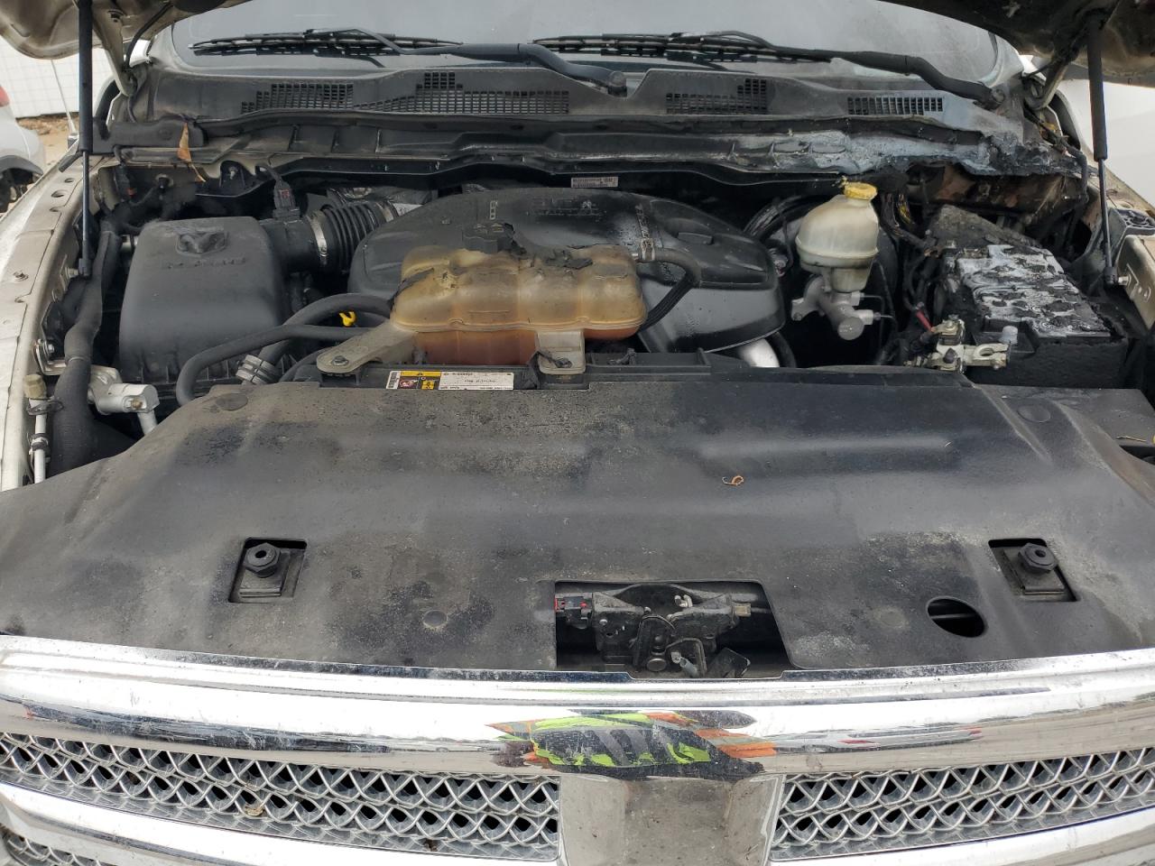 2014 RAM 1500 VIN 1C6RR7PM9ES387293 Copart auction photo, burn - engine damage thumbnail 11