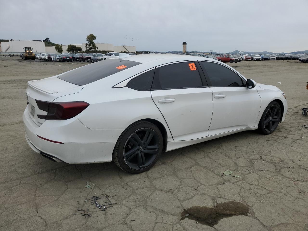 2020 Honda Accord VIN 1HGCV1F31LA093133 Copart auction photo, vandalism damage thumbnail 3