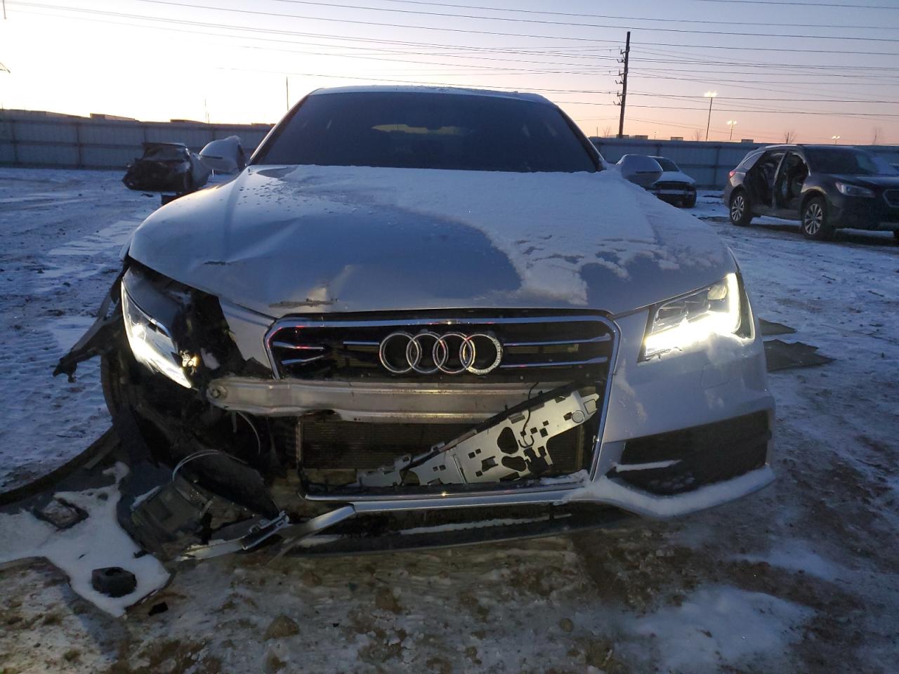 2014 Audi A7 VIN WAU2GAFC4EN083340 Copart auction photo, front end / minor dent/scratches damage thumbnail 5