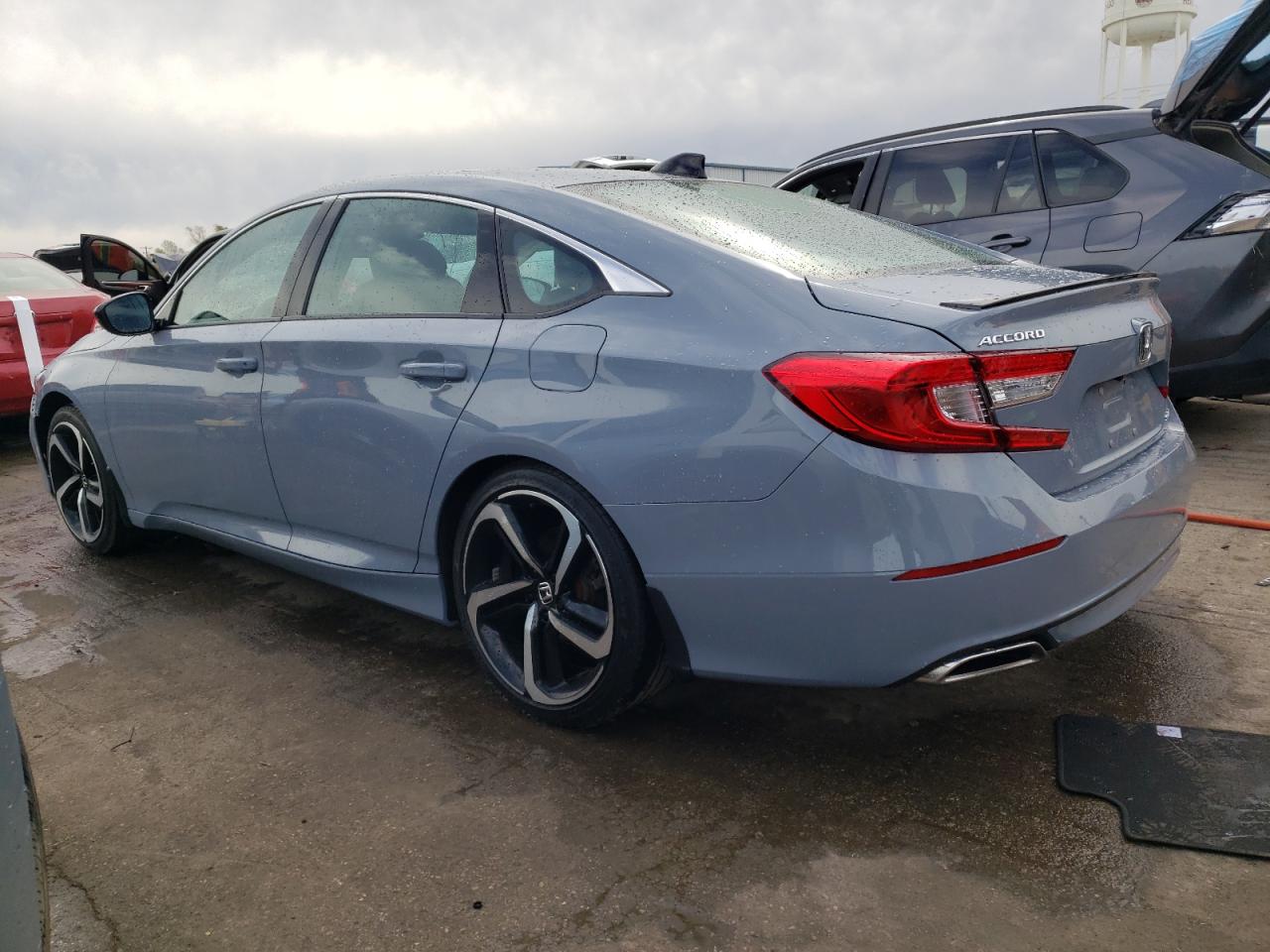 2022 Honda Accord VIN 1HGCV1F35NA100278 Copart auction photo, side / rear end damage thumbnail 2