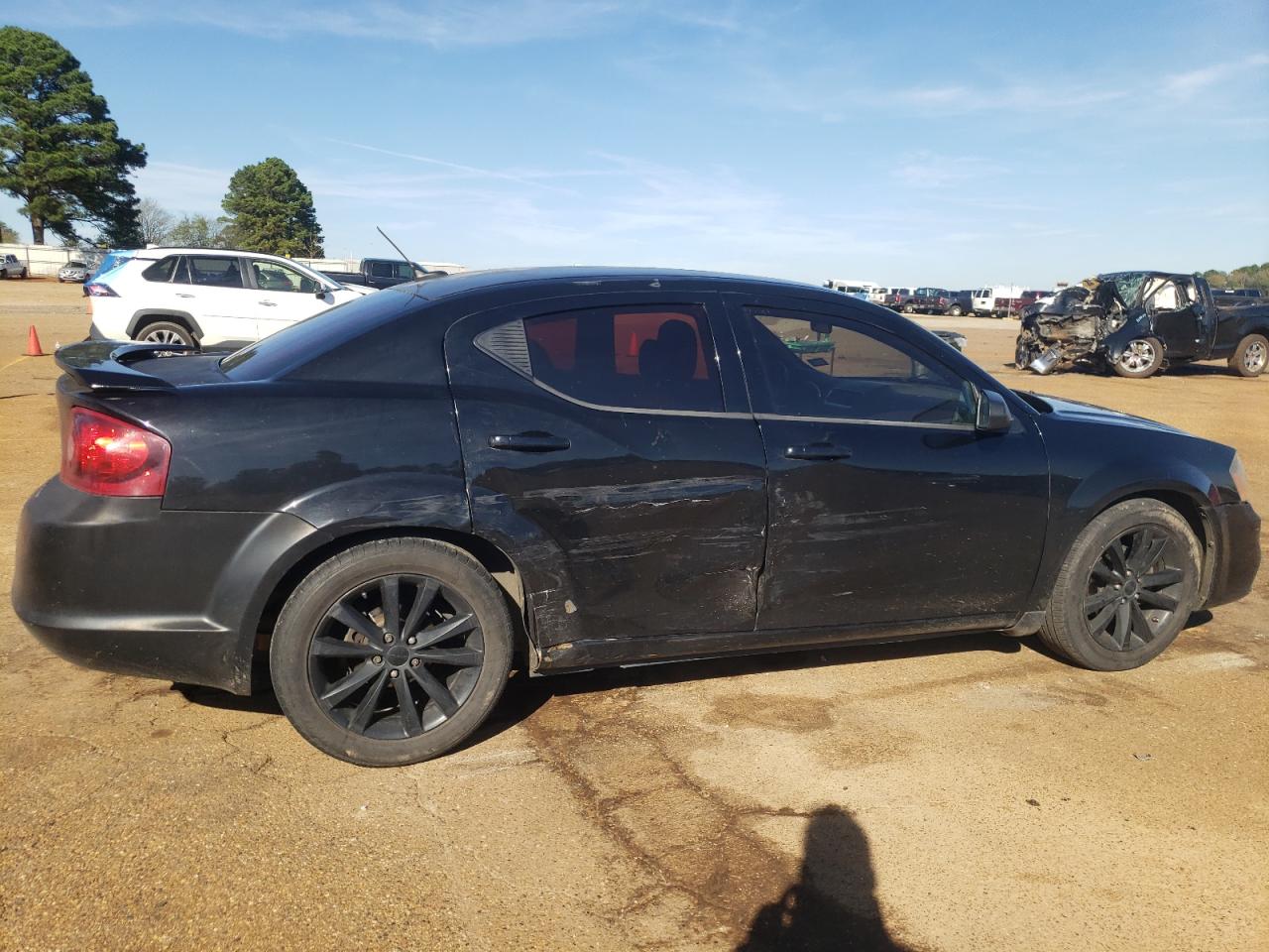2014 Dodge Avenger VIN 1C3CDZAB9EN130783 Copart auction photo, side damage thumbnail 3