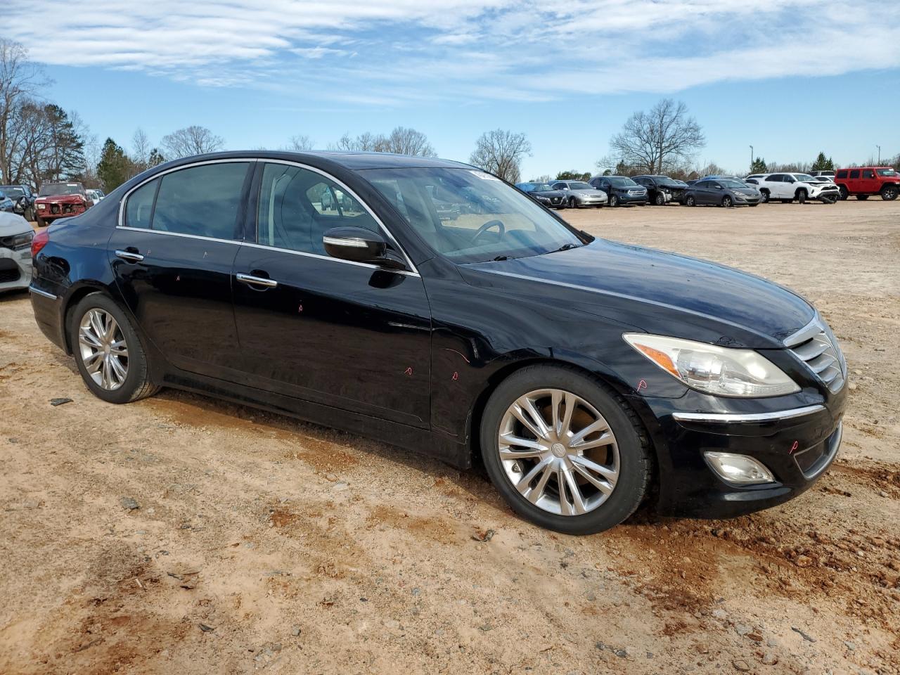 2013 Hyundai Genesis VIN KMHGC4DDXDU241150 Copart auction photo, all over / undercarriage damage thumbnail 4
