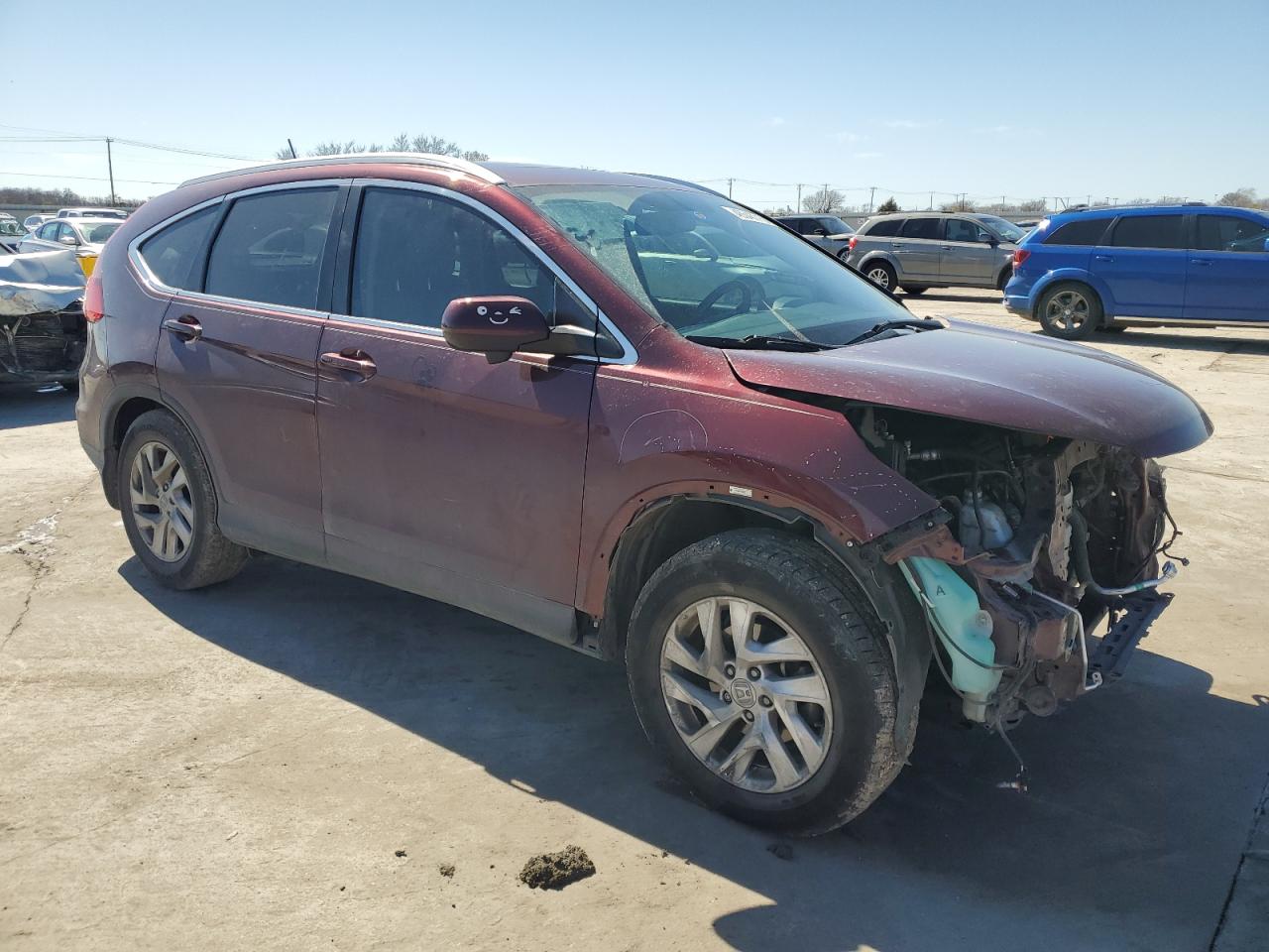 2015 Honda CR-V VIN 2HKRM3H74FH546682 Copart auction photo, front end damage thumbnail 4