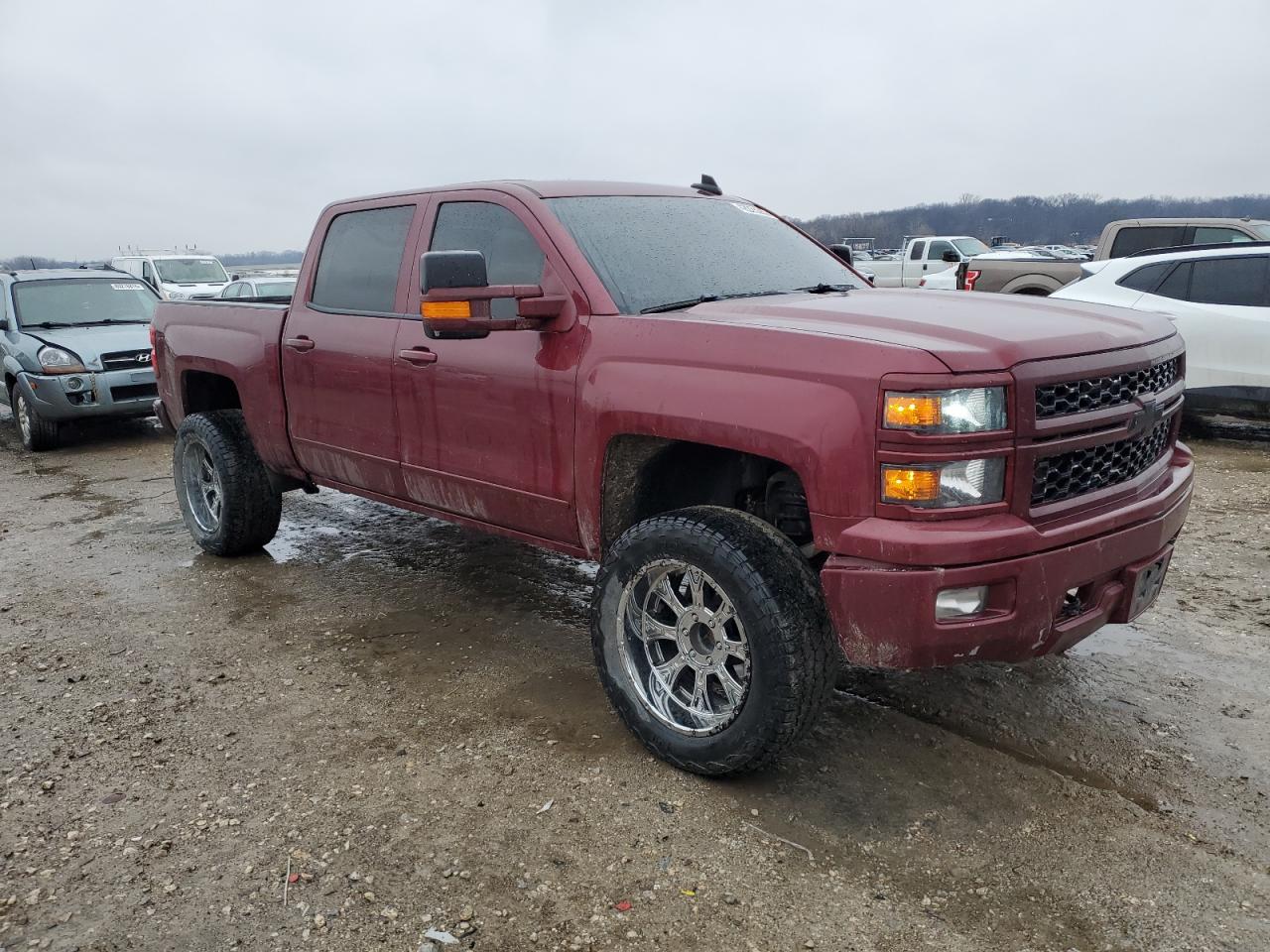 2015 Chevrolet Silverado VIN 3GCUKREC7FG145141 Copart auction photo, side damage thumbnail 4