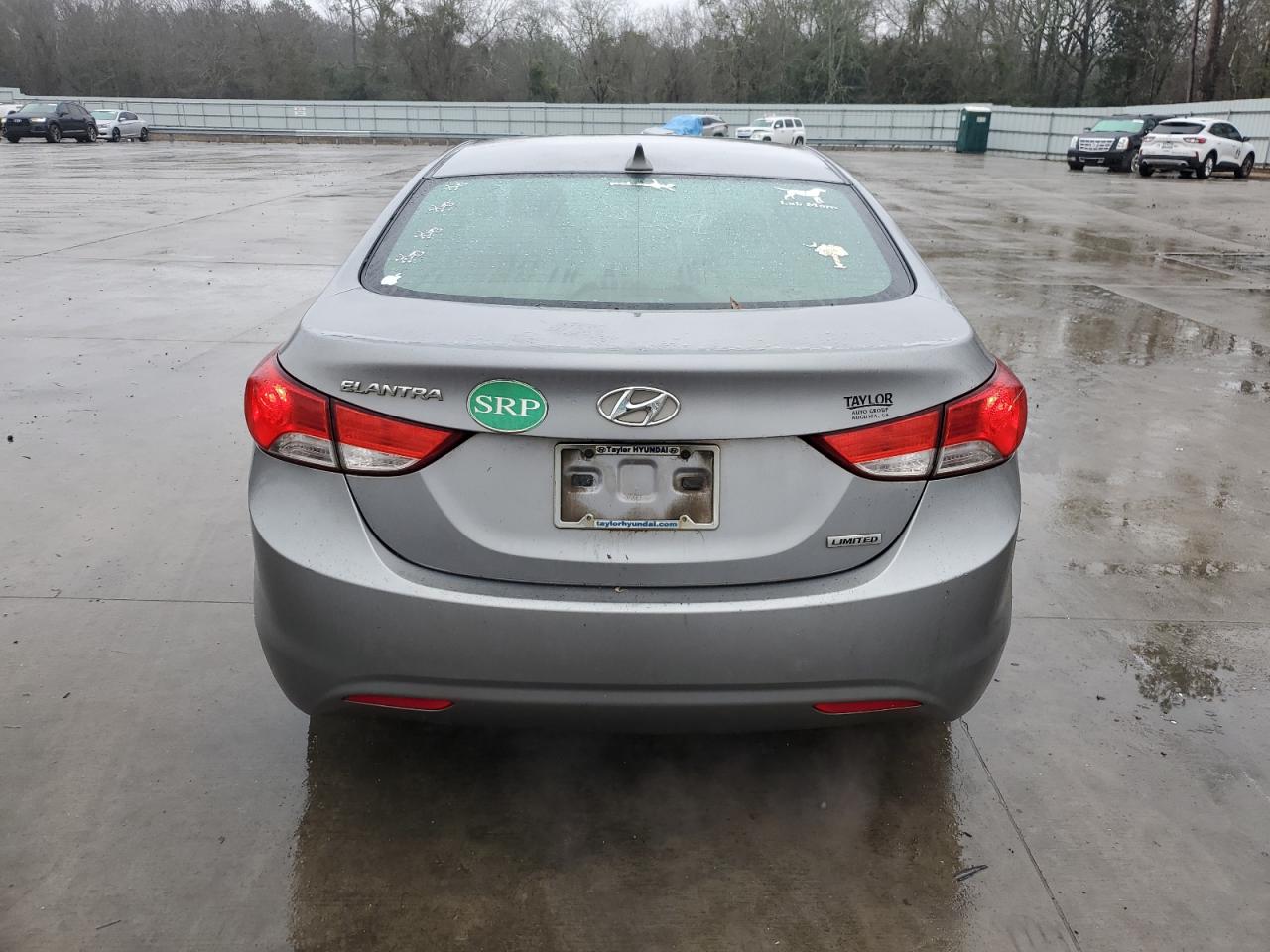 2012 Hyundai Elantra VIN KMHDH4AEXCU205877 Copart auction photo, side / front end damage thumbnail 6