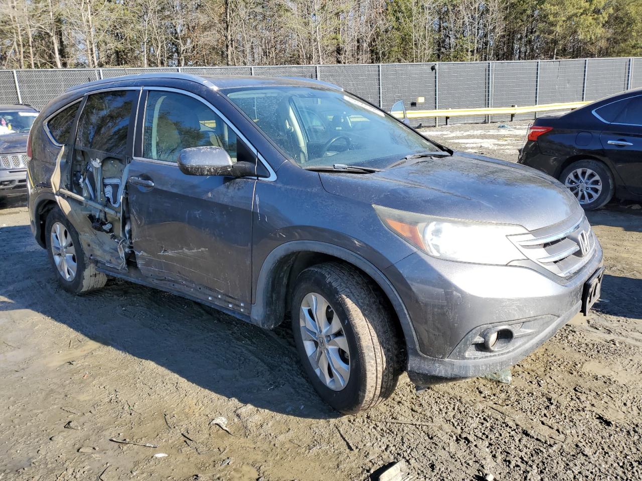 2012 Honda CR-V VIN 5J6RM4H76CL021419 Copart auction photo, side damage thumbnail 4