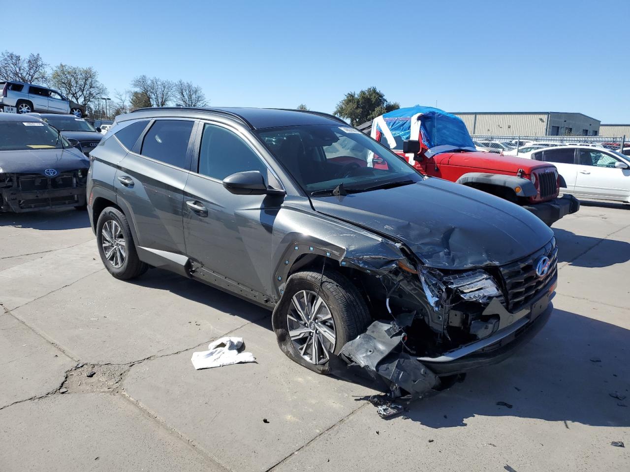 2024 Hyundai Tucson VIN KM8JBCD11RU202804 Copart auction photo, front end / side damage thumbnail 4