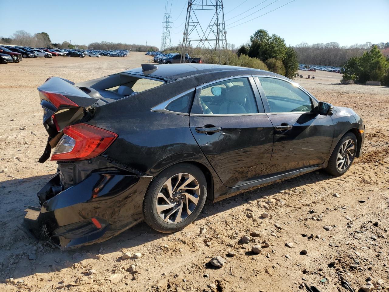 2017 Honda Civic VIN 2HGFC2F72HH504334 Copart auction photo, rear end / side damage thumbnail 3