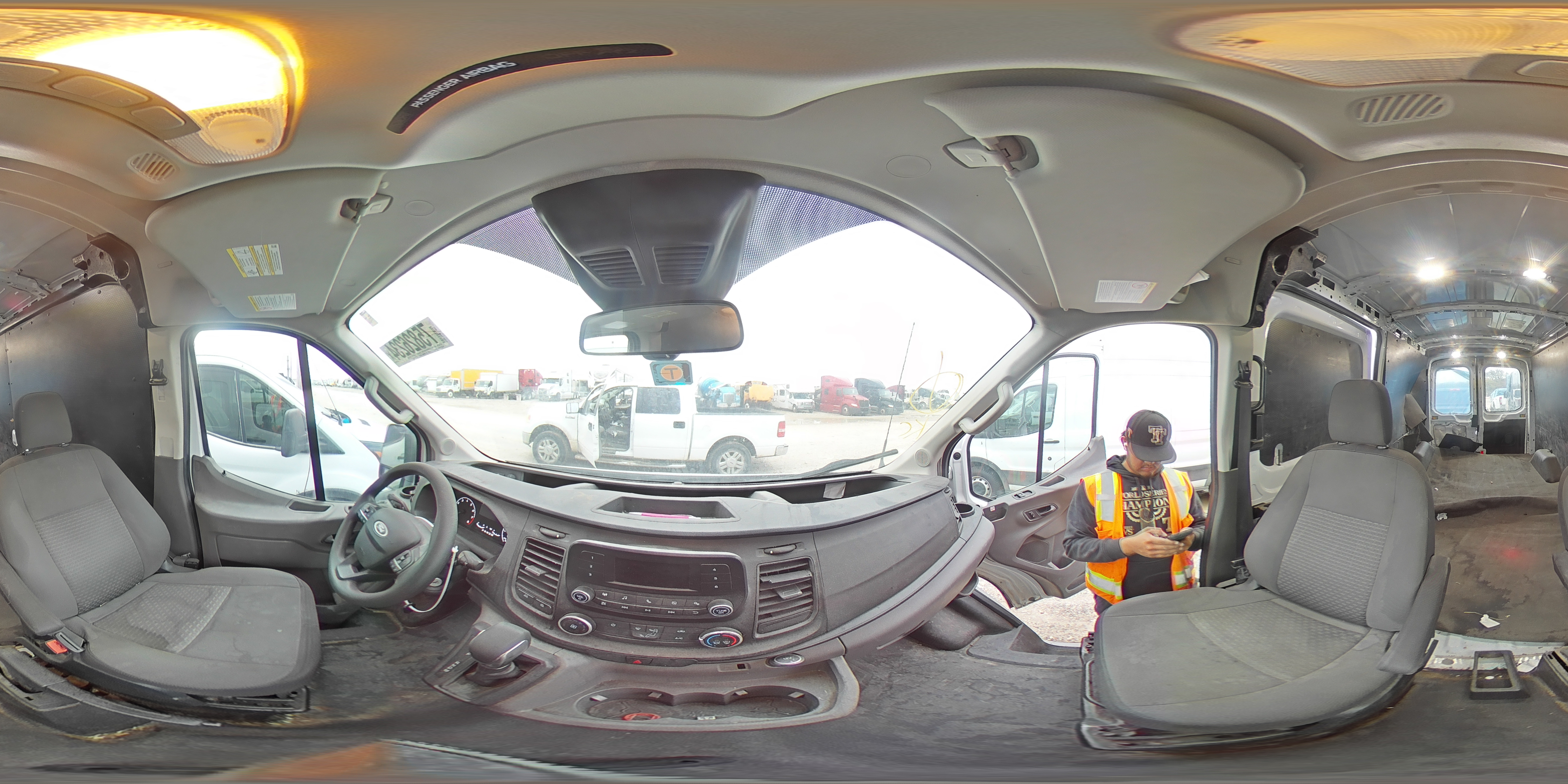 2020 Ford Transit VIN 1FTBR1C88LKA52264 Copart auction photo, rear end damage thumbnail 14