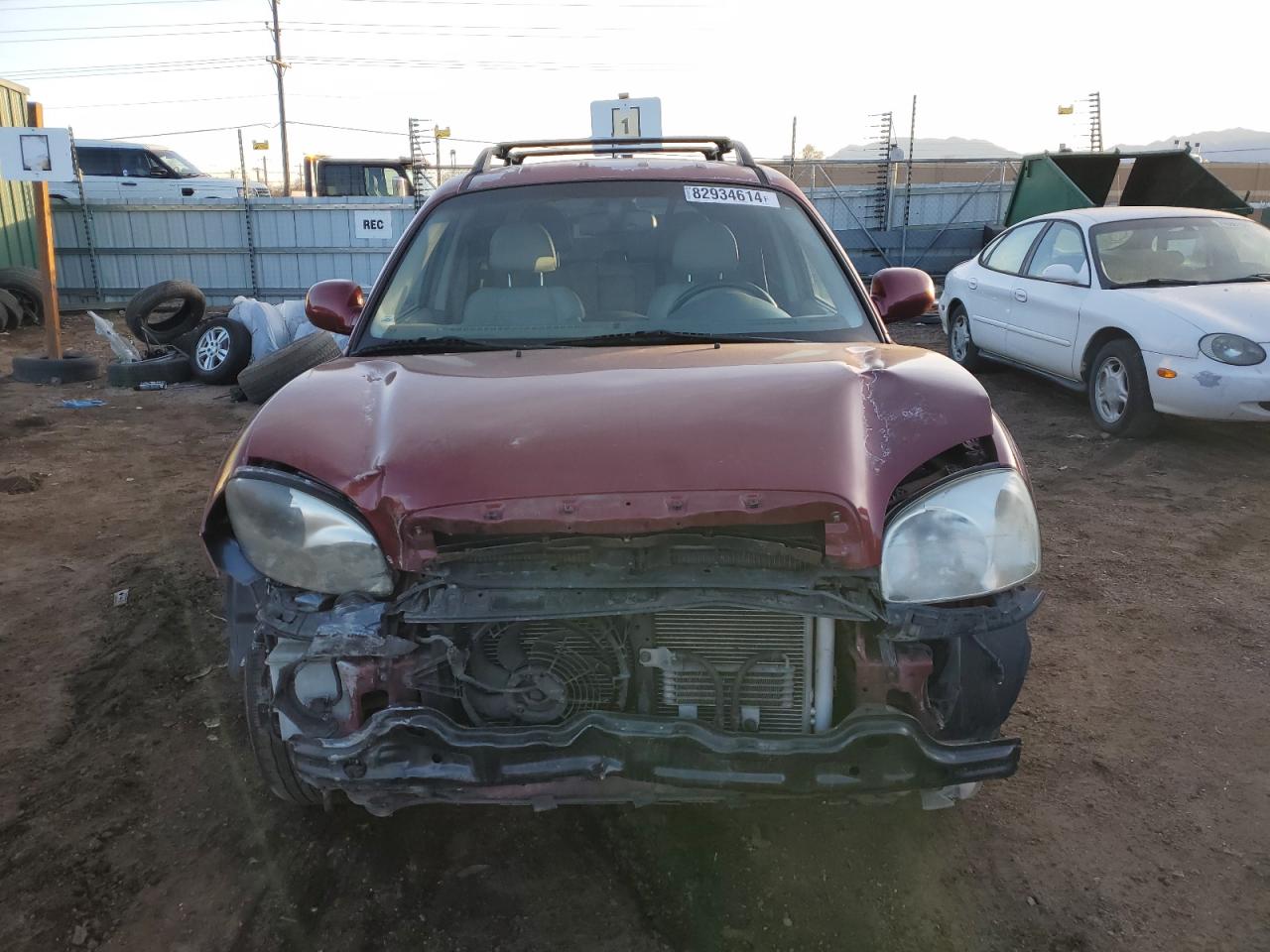 2005 Hyundai Santa Fe VIN KM8SC73E35U992596 Copart auction photo, front end damage thumbnail 5