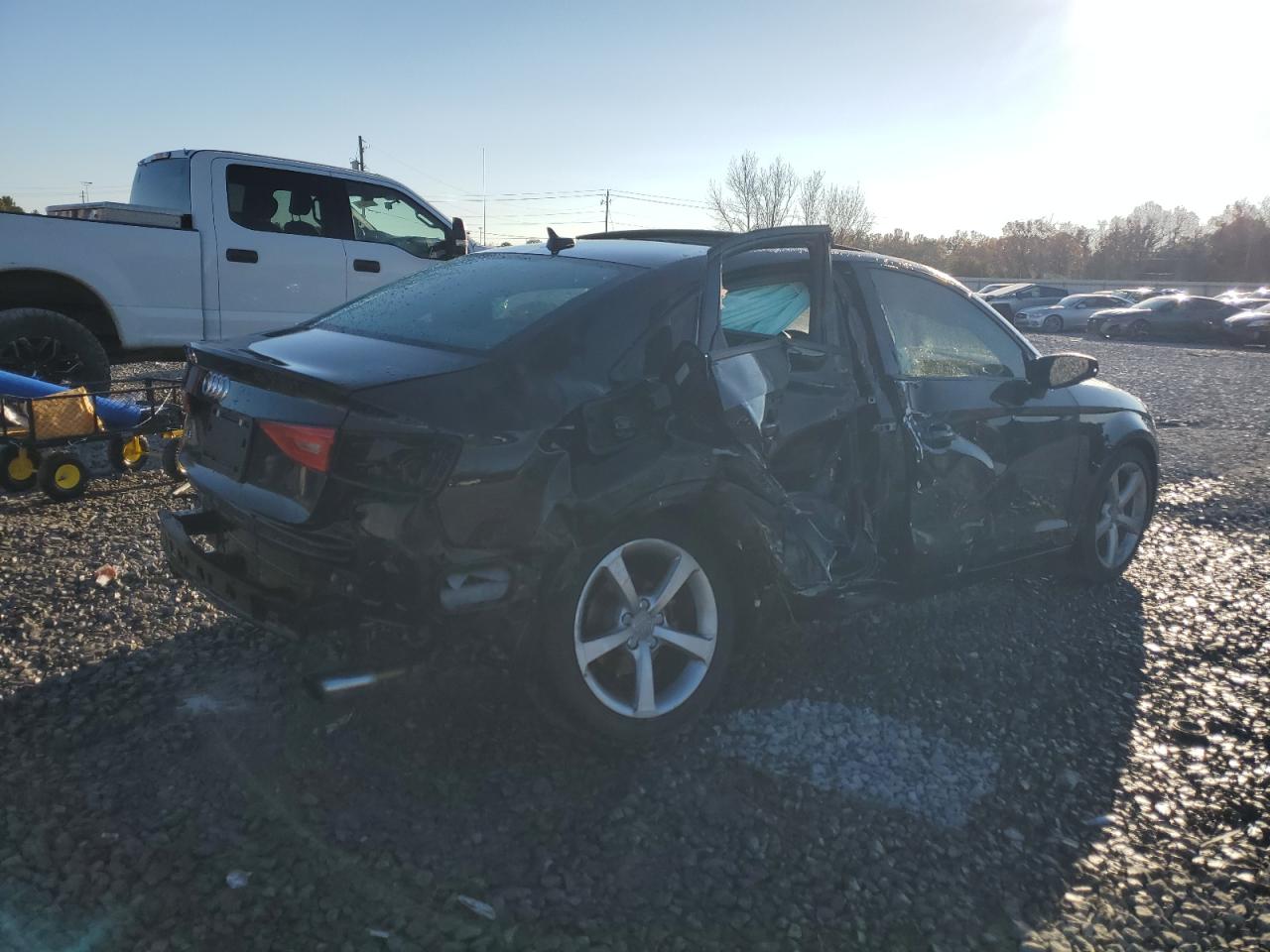 2016 Audi A3 VIN WAUB8GFF0G1081007 Copart auction photo, side / rear end damage thumbnail 3