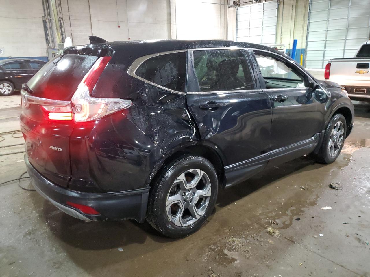 2019 Honda CR-V VIN 2HKRW2H58KH645275 Copart auction photo, rollover damage thumbnail 3