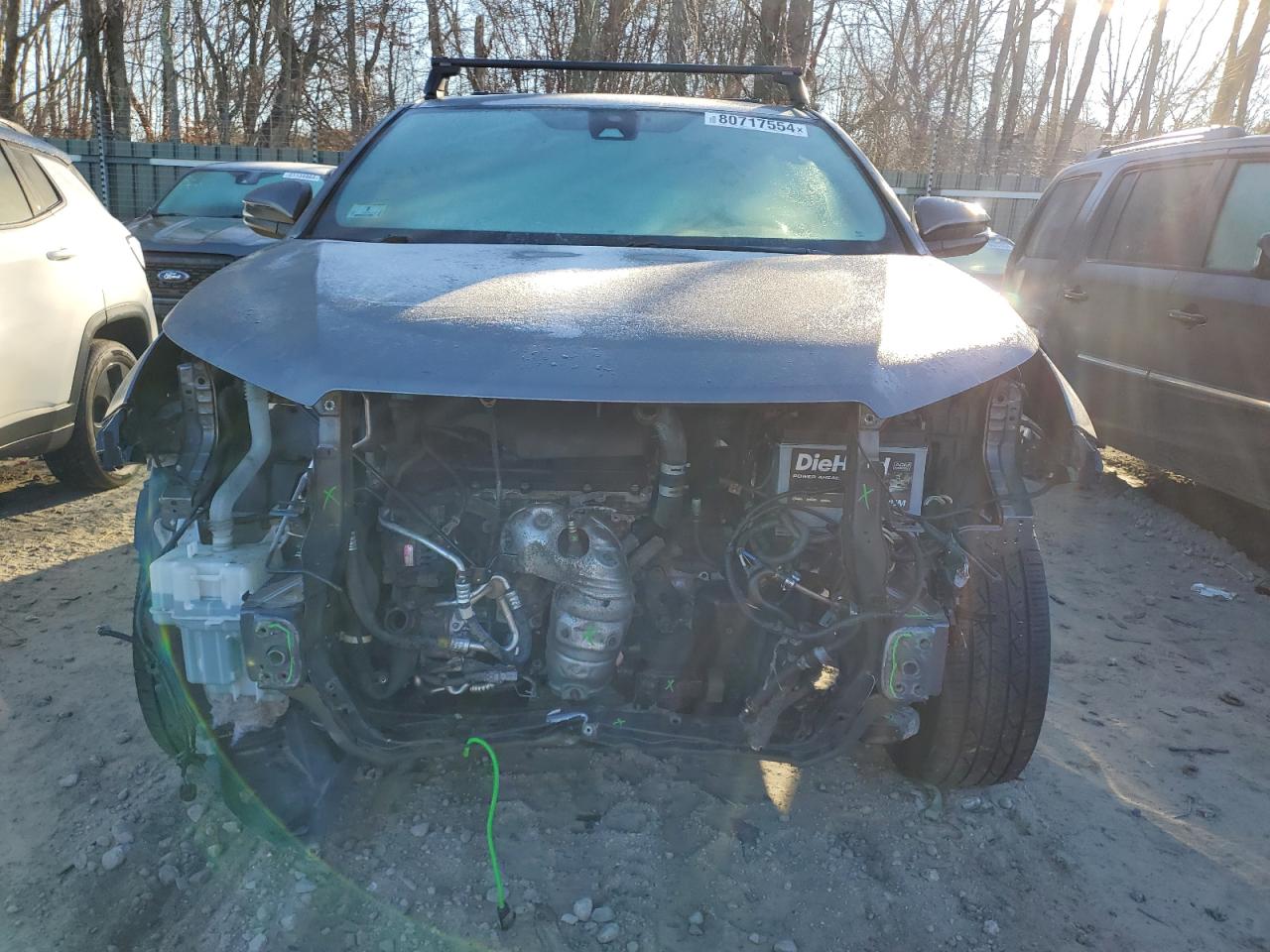 2017 Toyota Highlander VIN 5TDBZRFH0HS388923 Copart auction photo, undercarriage / front end damage thumbnail 5