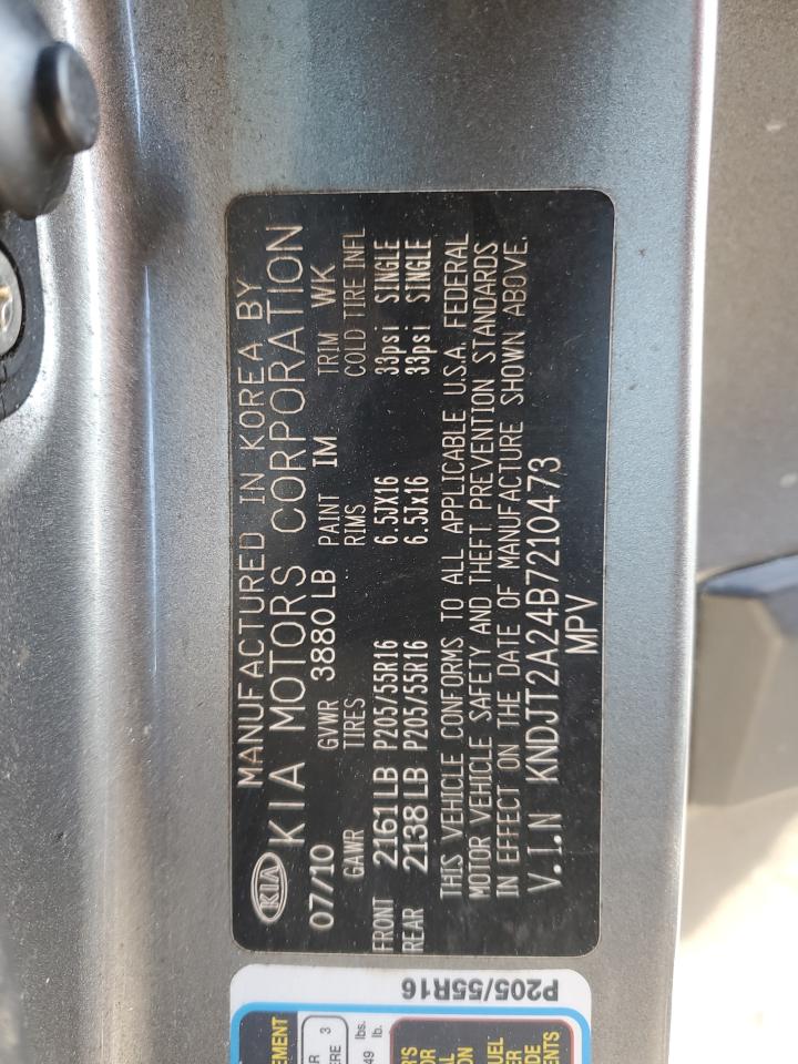 2011 KIA Soul VIN KNDJT2A24B7210473 Copart auction photo, front end / undercarriage damage thumbnail 15