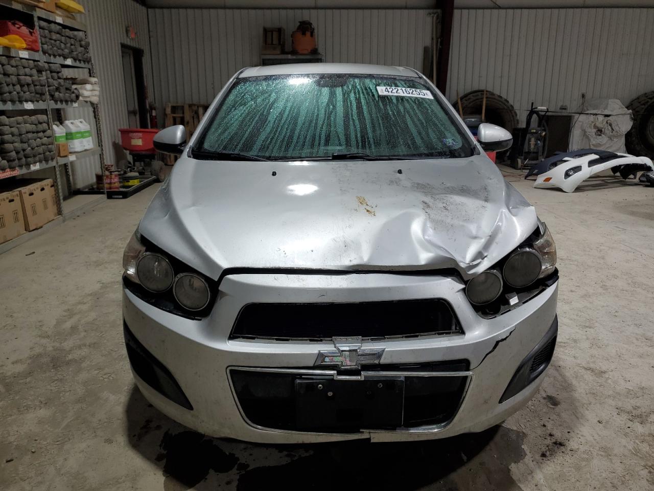 2012 Chevrolet Sonic VIN 1G1JD6SB7C4103500 Copart auction photo, front end / side damage thumbnail 5