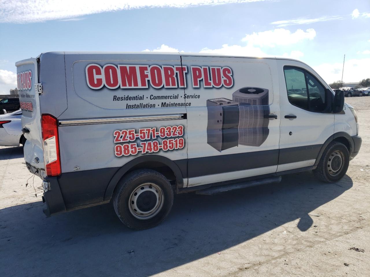 2015 Ford Transit VIN 1FTNE1YM6FKB19785 Copart auction photo, rear end damage thumbnail 3