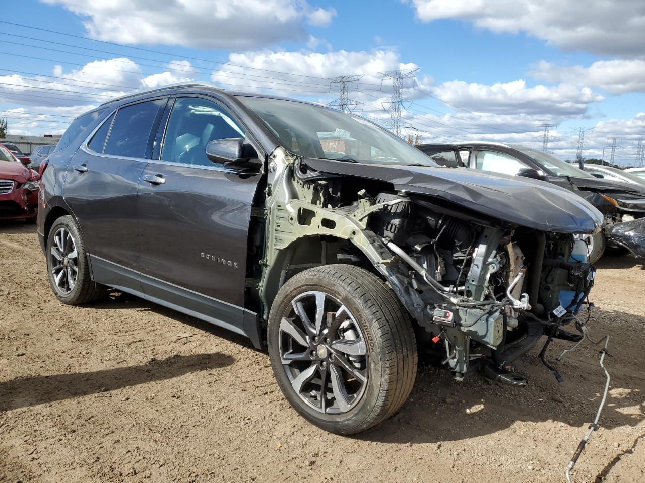 2022 Chevrolet Equinox VIN 3GNAXXEV6NS227584 Copart auction photo, front end / stripped damage thumbnail 4