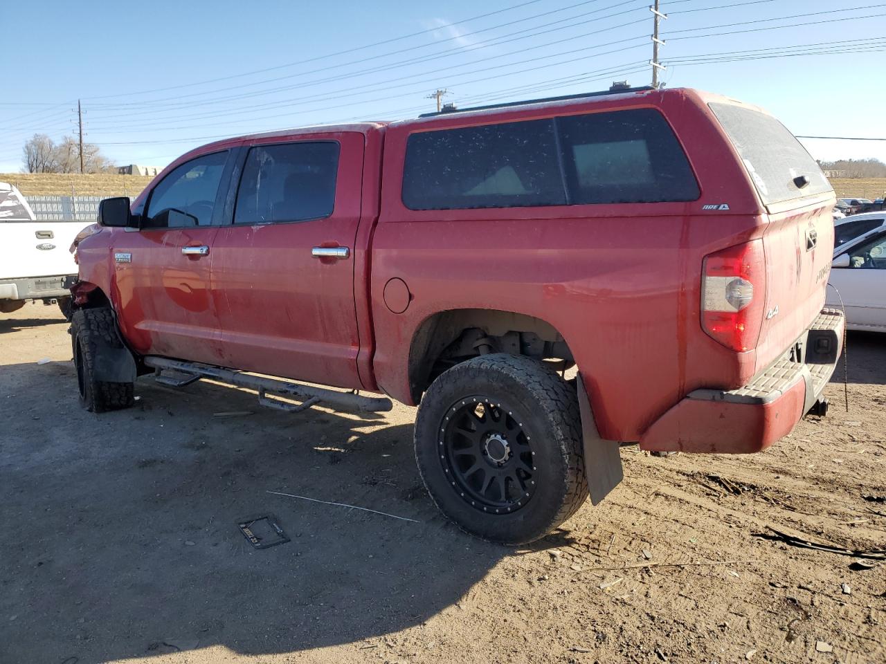 2014 Toyota Tundra VIN 5TFAW5F17EX330880 Copart auction photo, front end / side damage thumbnail 2