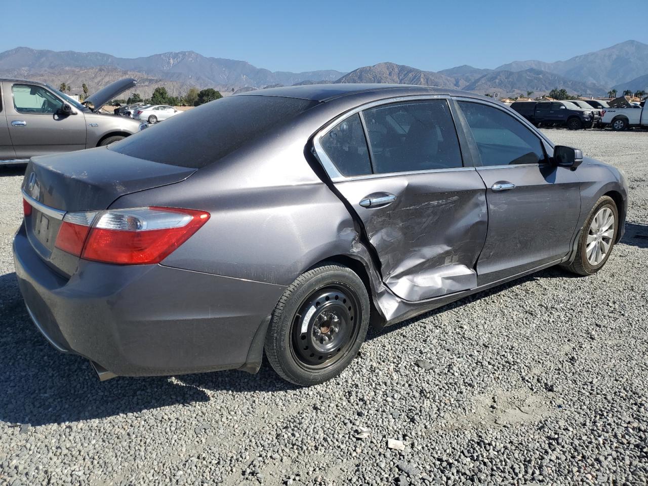 2015 Honda Accord VIN 1HGCR2F7XFA264205 Copart auction photo, side / rear end damage thumbnail 3