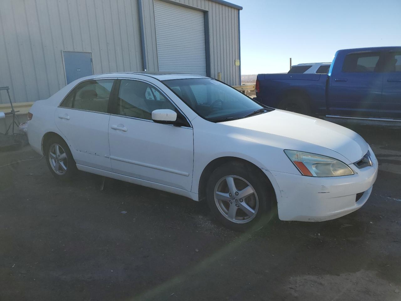 2003 Honda Accord VIN 1HGCM56643A088030 Copart auction photo, side / front end damage thumbnail 4