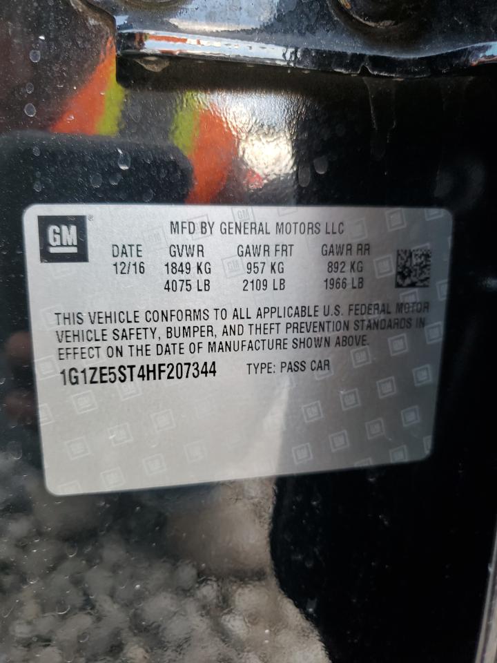 2017 Chevrolet Malibu VIN 1G1ZE5ST4HF207344 Copart auction photo, side damage thumbnail 12