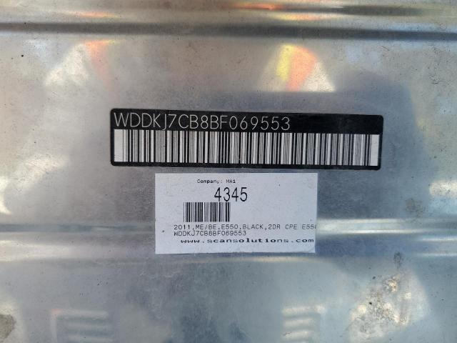 2011 Mercedes-Benz E-klasse VIN WDDKJ7CB8BF069553 Copart auction photo, side / front end damage thumbnail 12