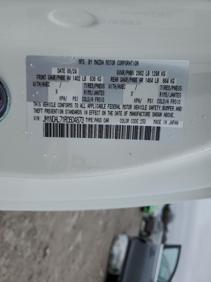 2024 Mazda MX-5 VIN JM1NDAL71R0604873 Copart auction photo, all over / undercarriage damage thumbnail 15