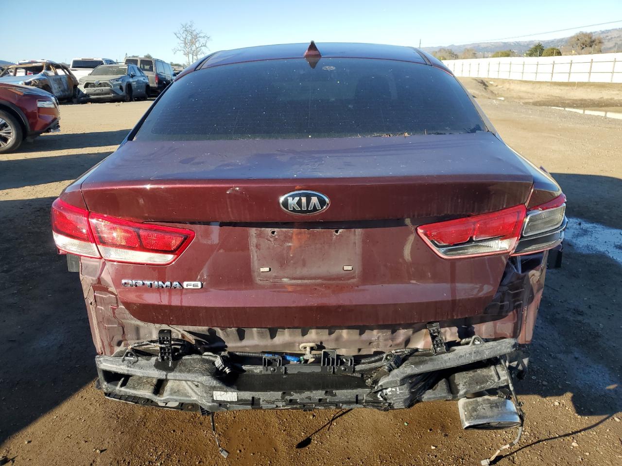 2020 KIA Optima VIN 5XXGT4L34LG439823 Copart auction photo, vandalism / all over damage thumbnail 6