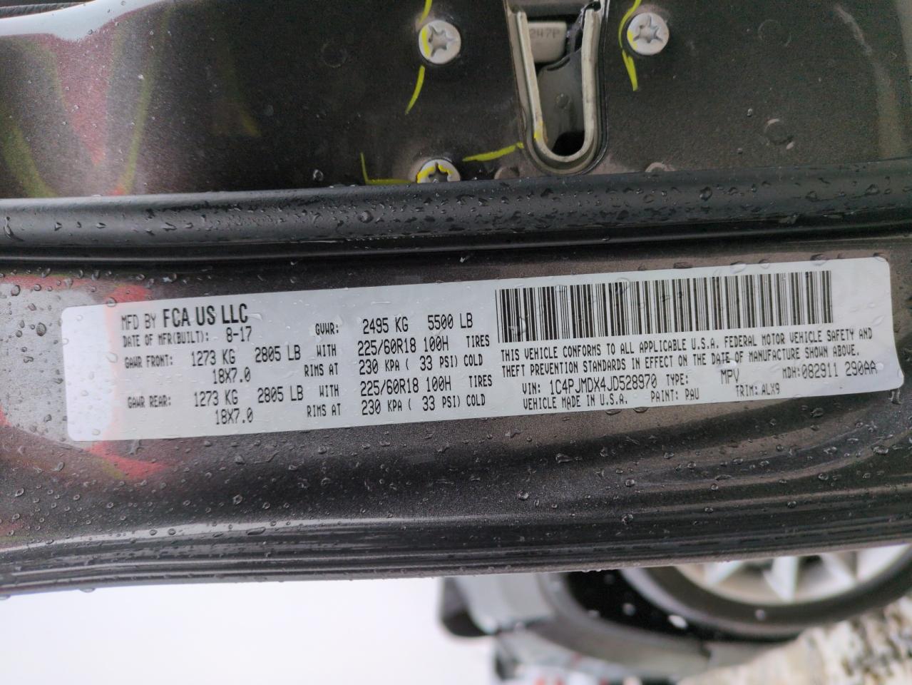 2018 Jeep Grand Cherokee VIN 1C4PJMDX4JD528970 Copart auction photo, front end damage thumbnail 12