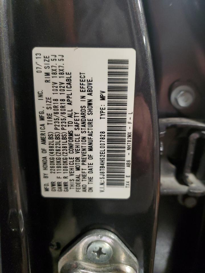 2014 Acura RDX VIN 5J8TB4H52EL007828 Copart auction photo, rear end damage thumbnail 14