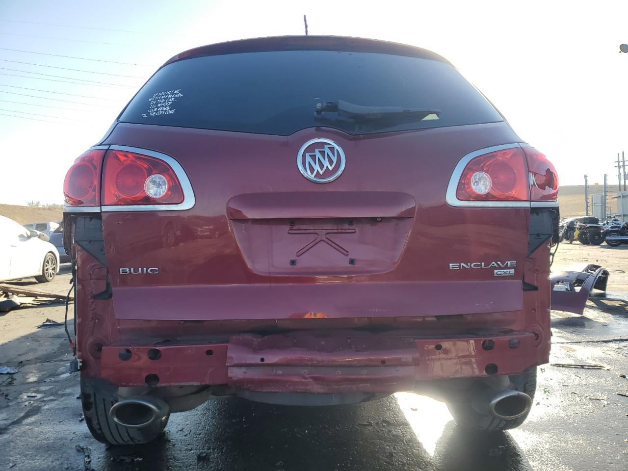 2011 Buick Enclave VIN 5GAKVBED6BJ105352 Copart auction photo, rear end / side damage thumbnail 6