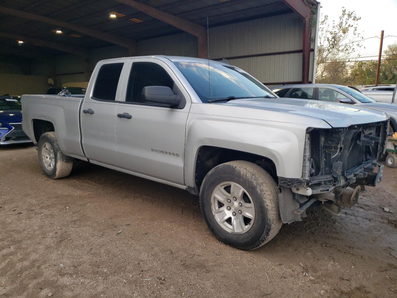 2014 Chevrolet Silverado VIN 1GCRCREC3EZ152587 Copart auction photo, frame damage / all over damage thumbnail 4