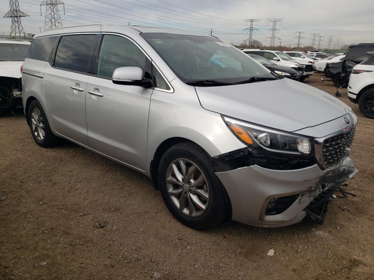 2020 KIA Sedona VIN KNDMC5C15L6597044 Copart auction photo, front end damage thumbnail 4