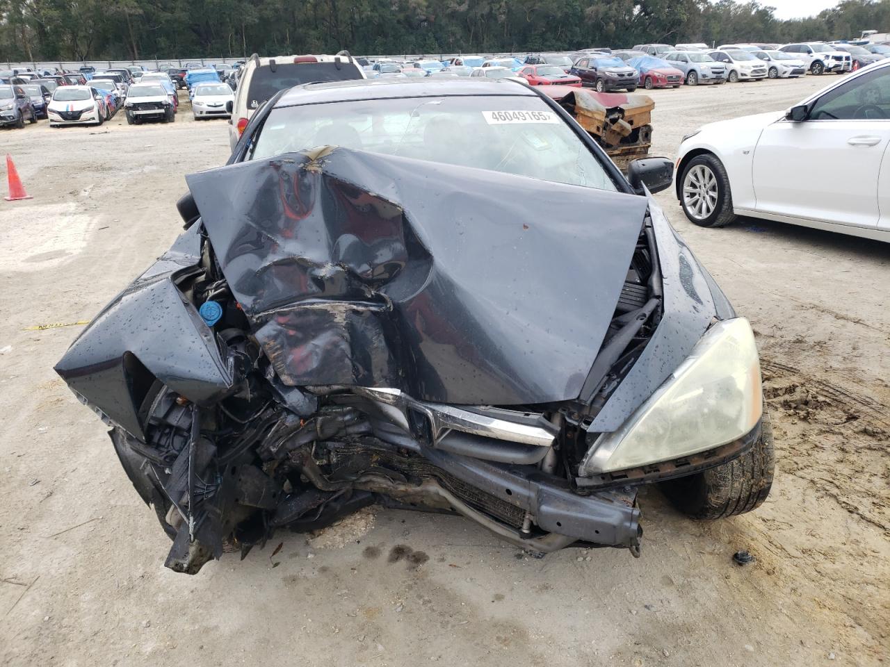 2007 Honda Accord VIN 1HGCM56777A065937 Copart auction photo, front end / side damage thumbnail 5