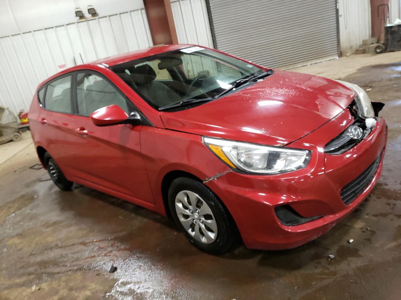 2017 Hyundai Accent VIN KMHCT5AE4HU307733 Copart auction photo, front end / side damage thumbnail 4