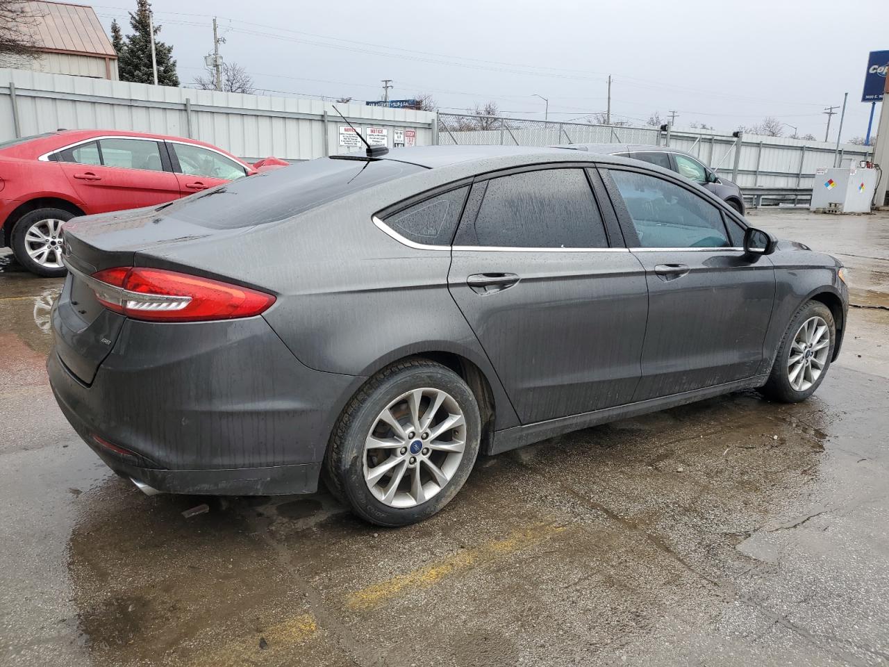 2017 Ford Fusion VIN 3FA6P0H77HR178156 Copart auction photo, side / rear end damage thumbnail 3